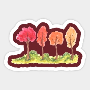 Happy Fall Trees Sticker